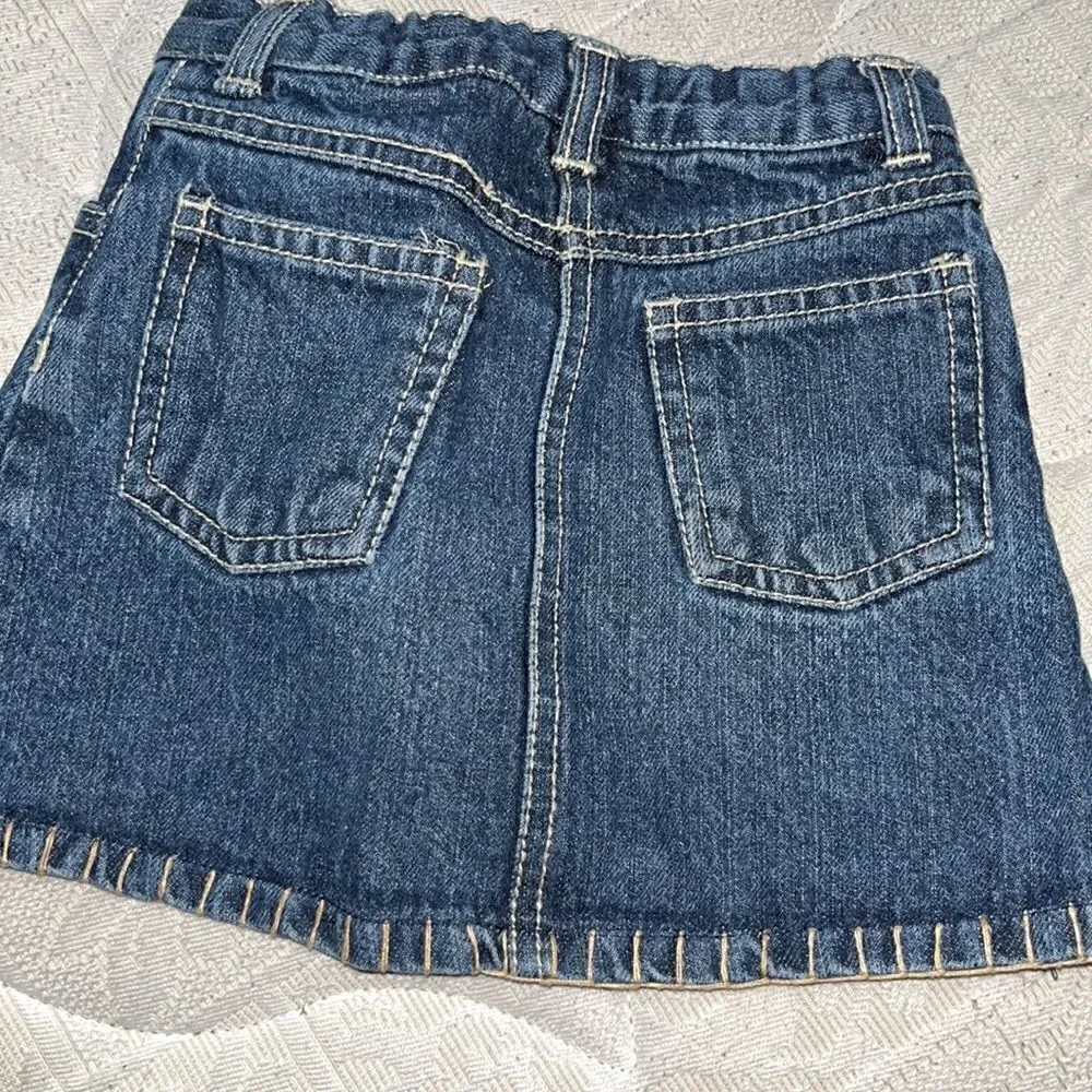 Gymboree Jean Skirt - Hearts - 4